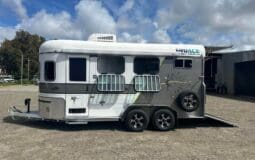 Evoace 2 horse angle load Camper float with bigger horse bays