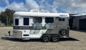 Evoace 2 horse angle load Camper float with bigger horse bays